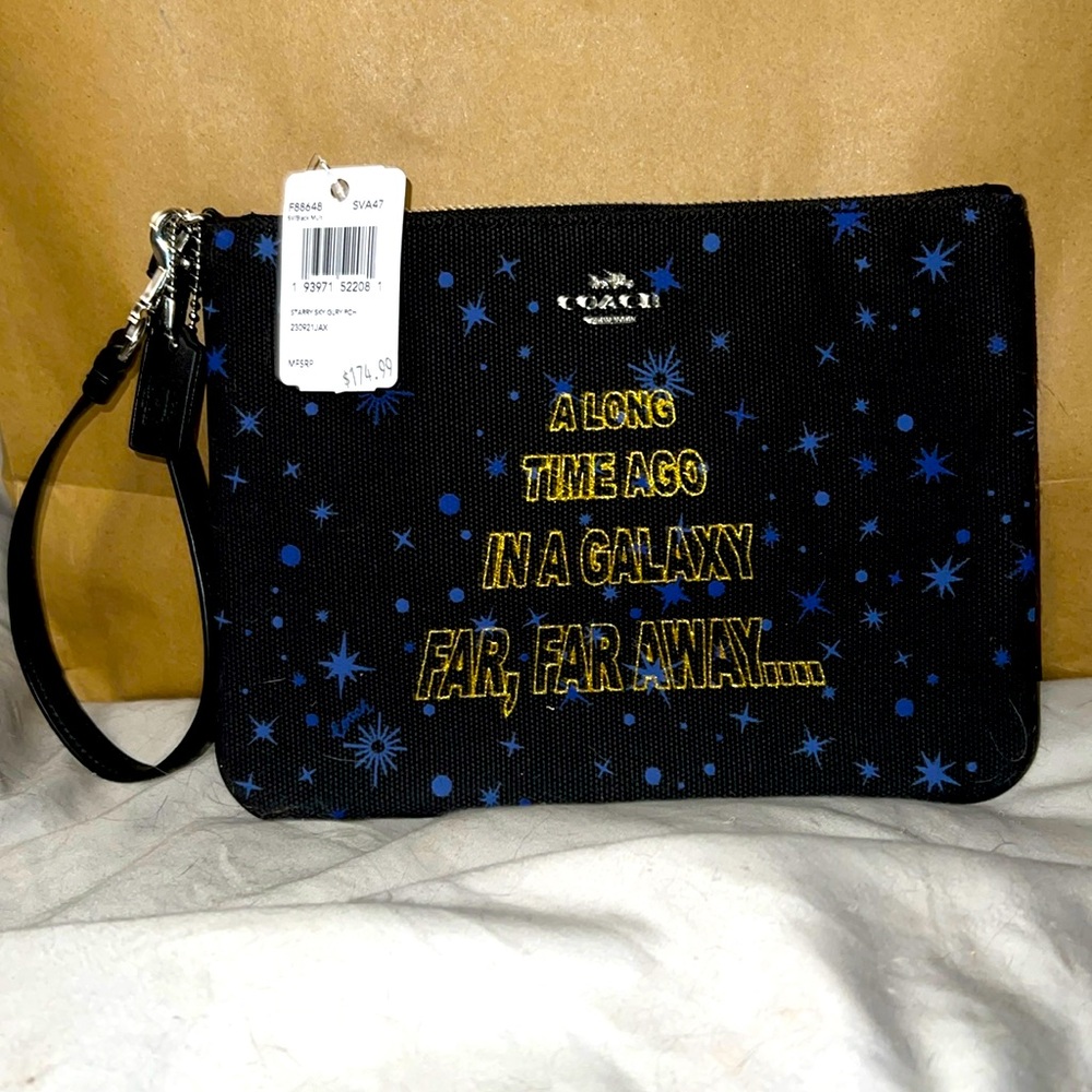 Coach x Star Wars clutch bag galaxy far away minibag wallet